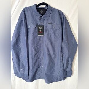 Wrangler ATG Black and Blue Button Down Shirt